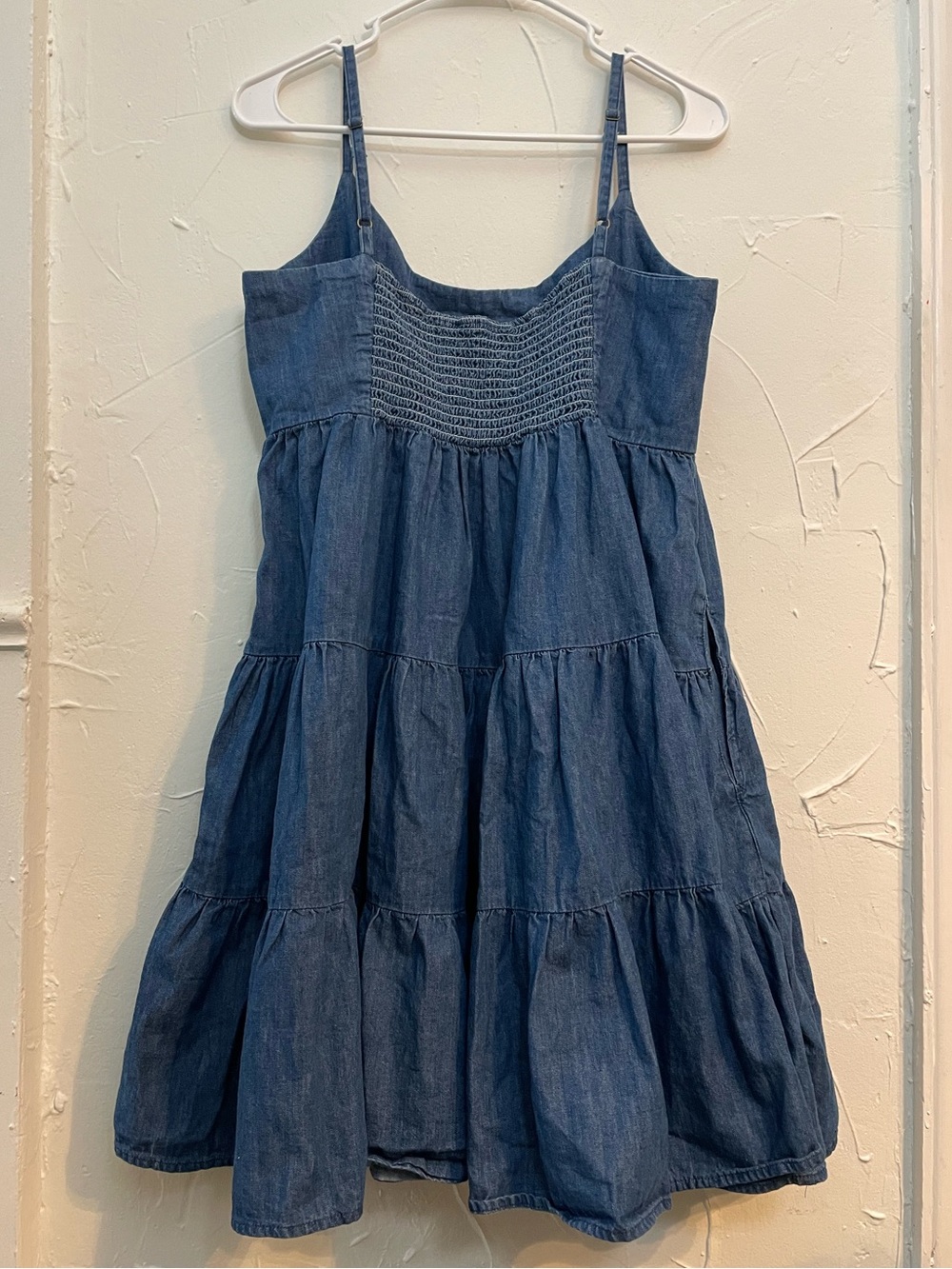 Wrangler Retro Denim/Chambray Tiered Spaghetti-Strap Prairie Dress - Picture 2 of 12
